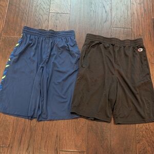 Champion & Xersion Boys' Black and Navy Athletic Shorts Size 14/16